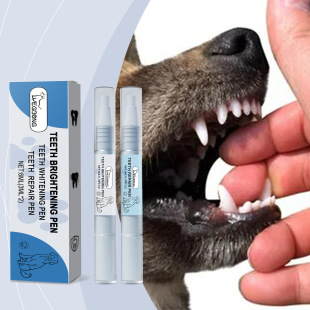 Yegbong Pet Teeth Whitening Pen Set Pet Teeth Cleaning Removes Tartar and Stains Teeth Repair