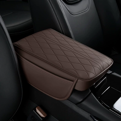 Cover Pocket Style, Armrest box pad - brown