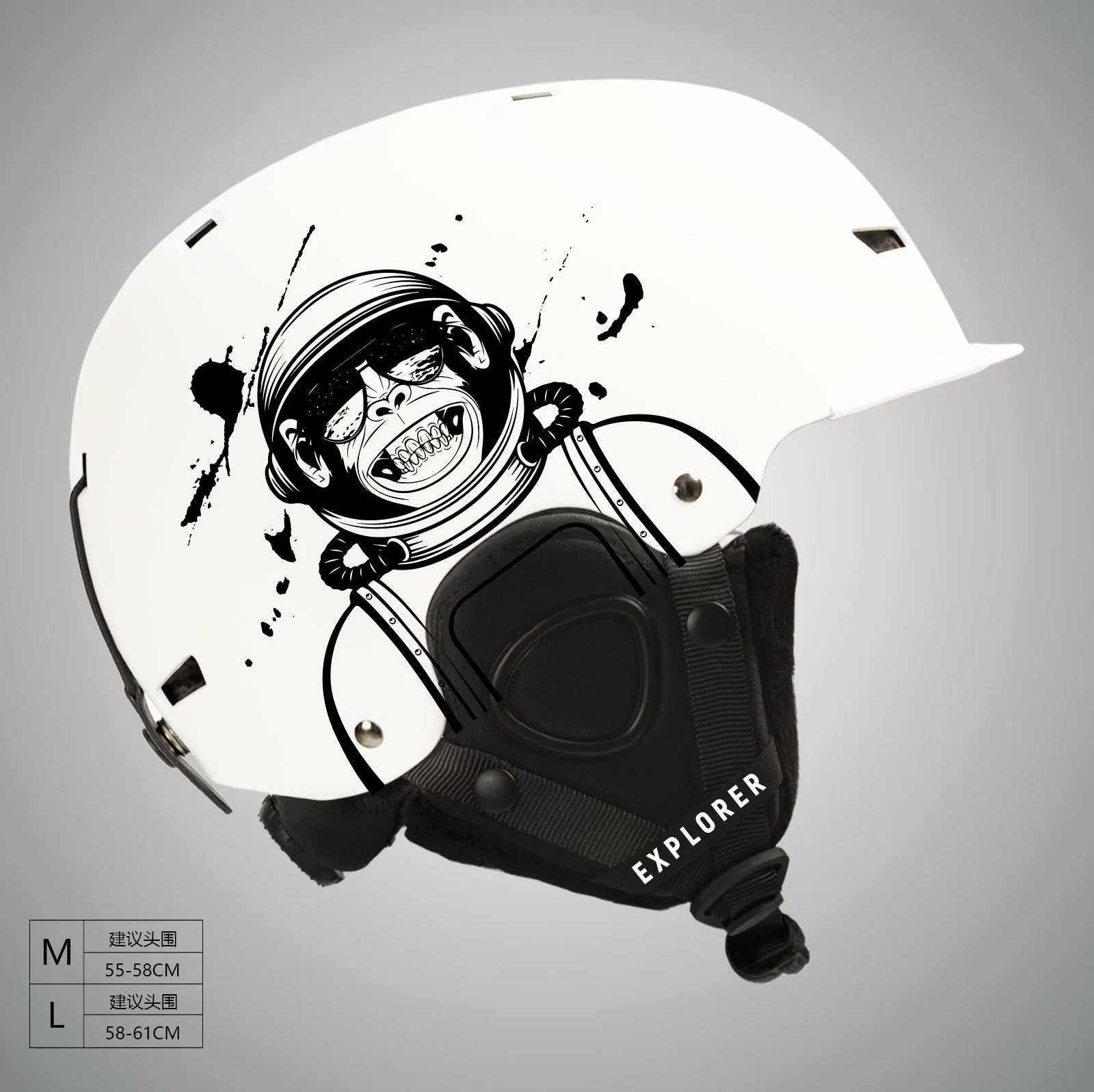 EXPLORER SNOWCRUSH шлем для лыж капсула одиночной доски двойной доски дети взрослые мужчины и женщины лыжный шлем
