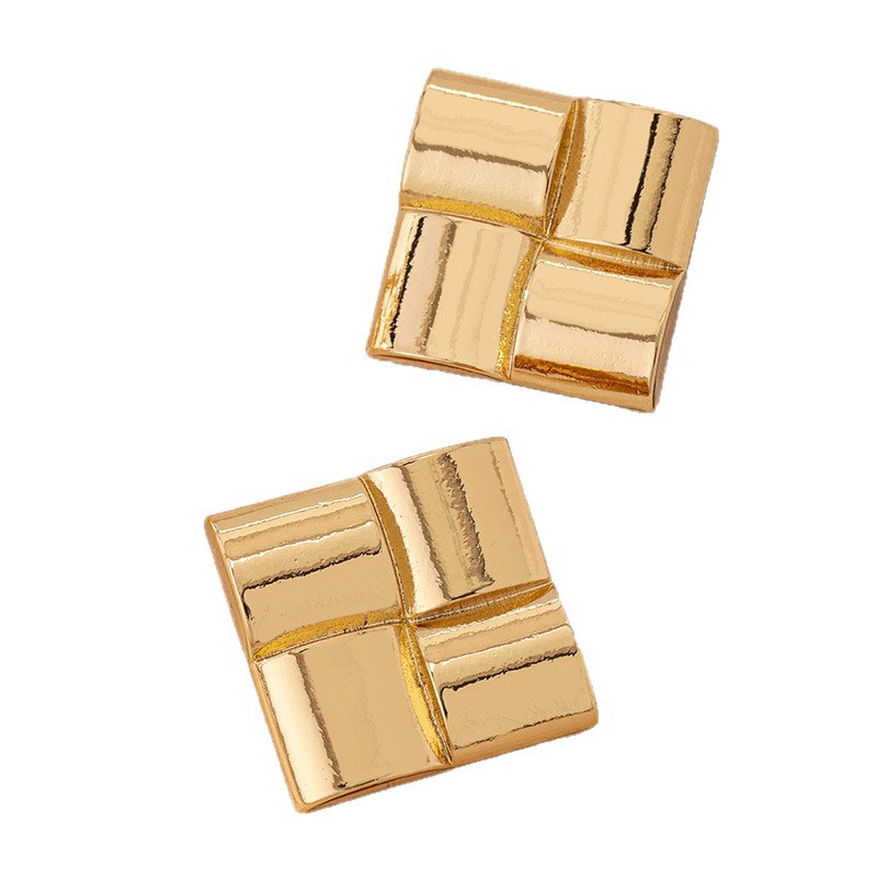 trend geometric square small design elegant earrings