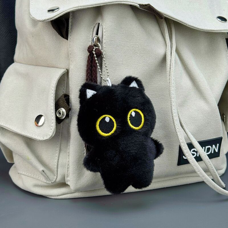 新款大号黑猫玩偶毛绒公仔挂件可爱猫咪包包钥匙扣挂饰玩偶批发|undefined