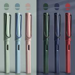 Student upright ink sac pen, advertising pen for calligraphy practice, Morandi Macaron reading and writing pen with logo