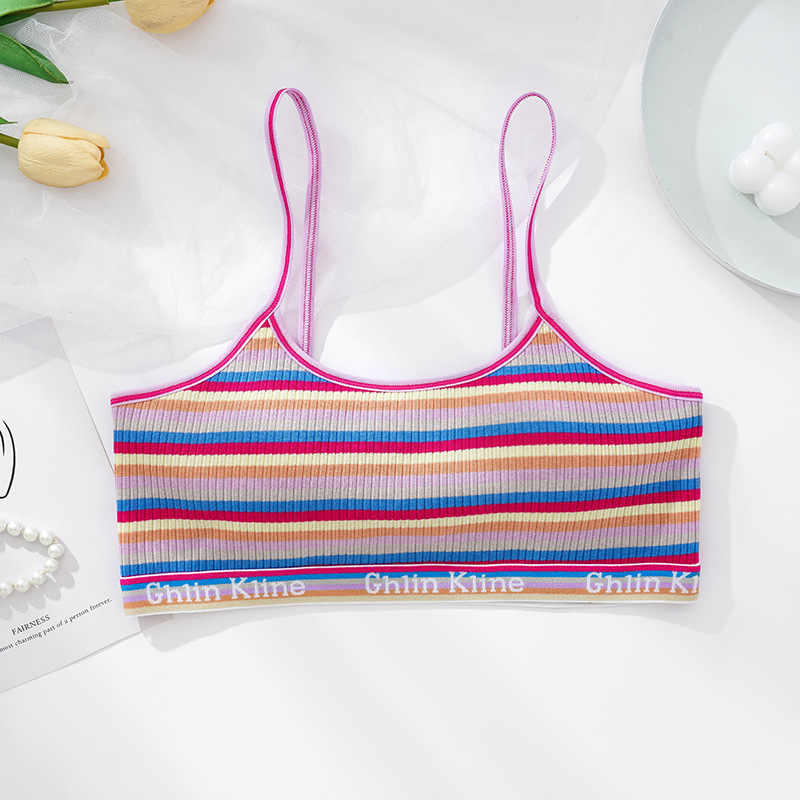 El top bandeau de nuevo estilo Fengyun 2025, un favorito entre las chicas atrevidas, presenta un diseño de algodón transpirable con almohadillas en el pecho, ideal para usar como capa superior o como bandeau interior.