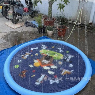 Pet Spray Mat, Dog Sprinkler Mat, Outdoor Pvc Spray Water Toy, Lawn Game Mat, Faucet