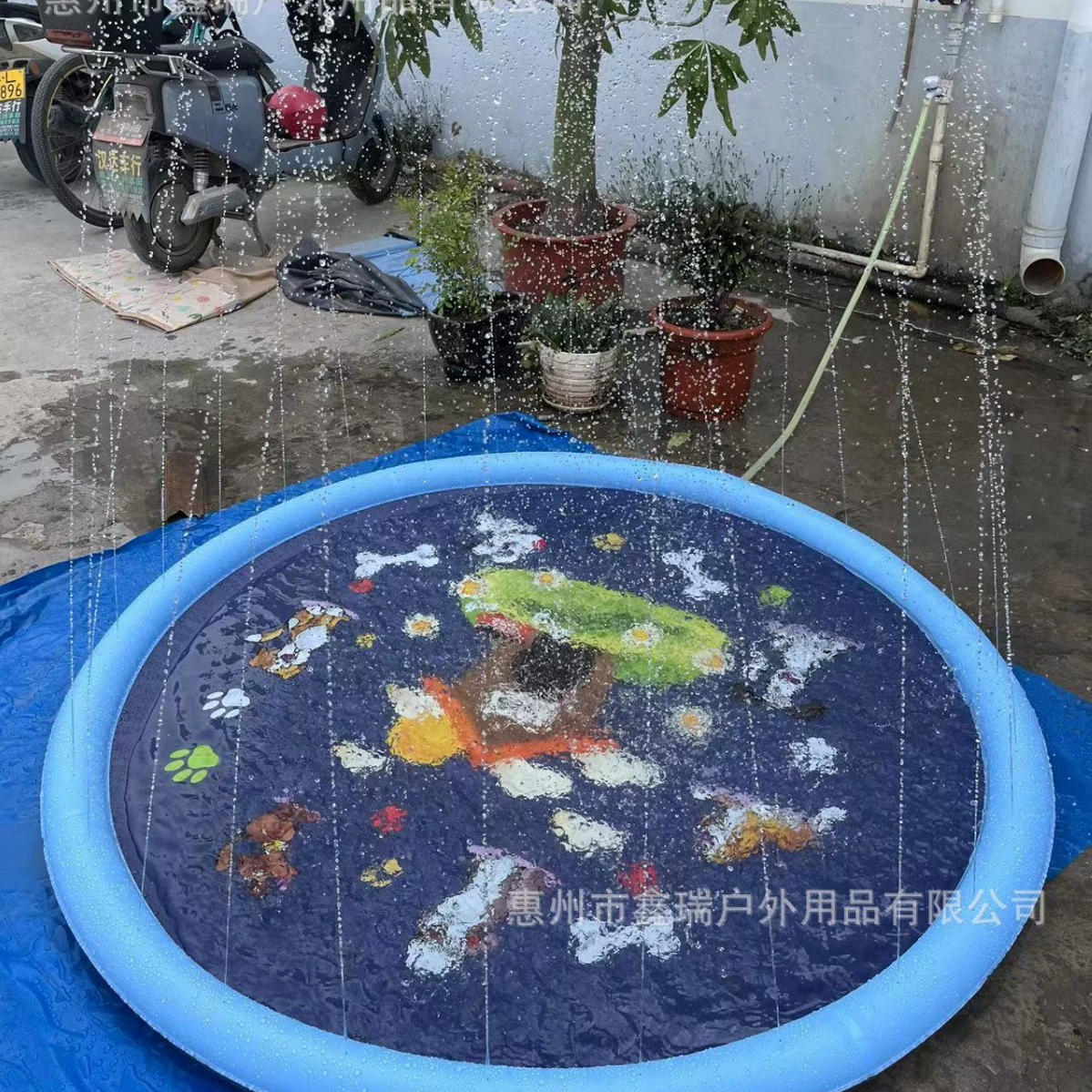 Завод в наличии Утолщенный нескользящий коврик для распыления домашних животных на открытом воздухе ванна для домашних животных Складная ванна для ванны