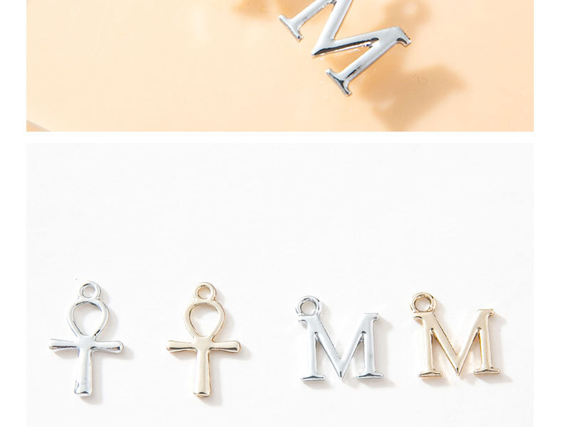 10 PCS/Package Quantity Alloy Material 10 PCS/Package 10*17mm 11 * 12mm Alloy Letter Pendant