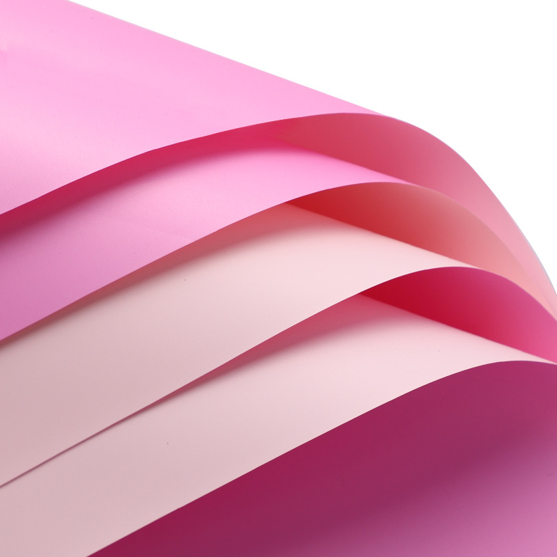 Siete colores cordier de dos colores papel de color sólido papel de oro de papel de oro lipa ramo de flores impermeable papel de envoltura de flores materiales de flores papel de embalaje de flores