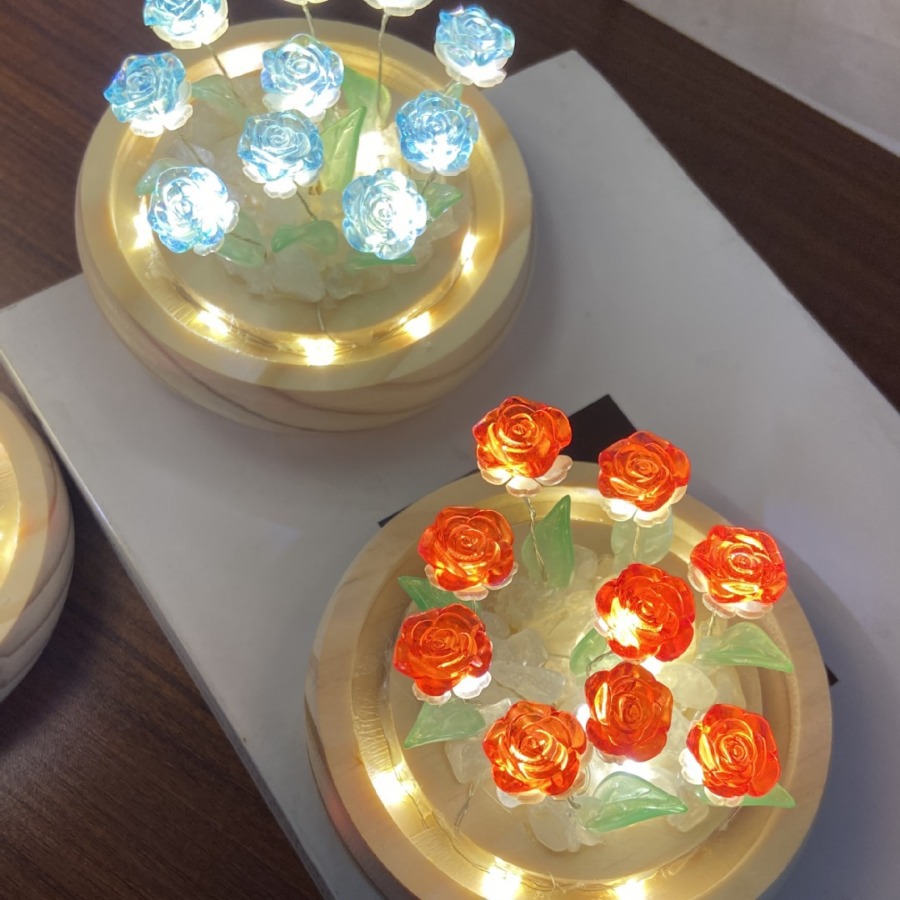 Luz de noche rosada DIY luces de atmósfera para novio novia novia cumpleaños regalo del día del maestro día de San Valentín lámparas LED