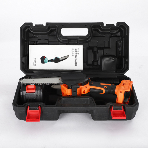 Mini Outdoor Portable Lithium Battery Chainsaw Handheld Brushless No Adjustment Electric Saw Household Garden Pruning Electric Chainsaw