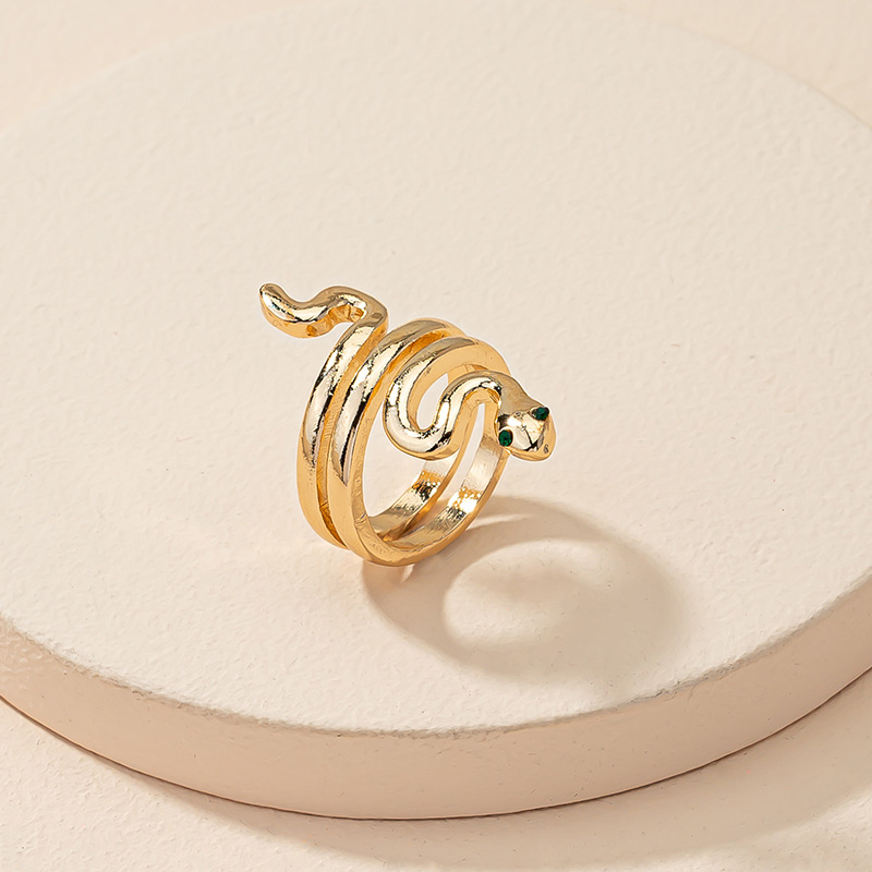 Retro Snake Alloy Plating Rings