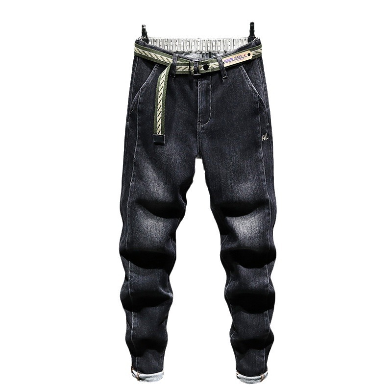 Abbigliamento da uomo taglie forti primavera e autunno nuovi pantaloni da cowboy grassi ricamati Joker Abbigliamento da uomo oversize_voghion.com