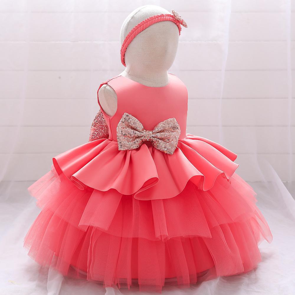 Vestido infantil de estilo europeo y americano, vestido de princesa con falda de tul para niñas, vestido de cumpleaños, princesita