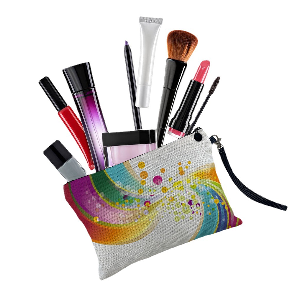 Transferencia térmica directa de la fábrica sublimación ropa de moda bolsa de cosméticos material de impresión en blanco