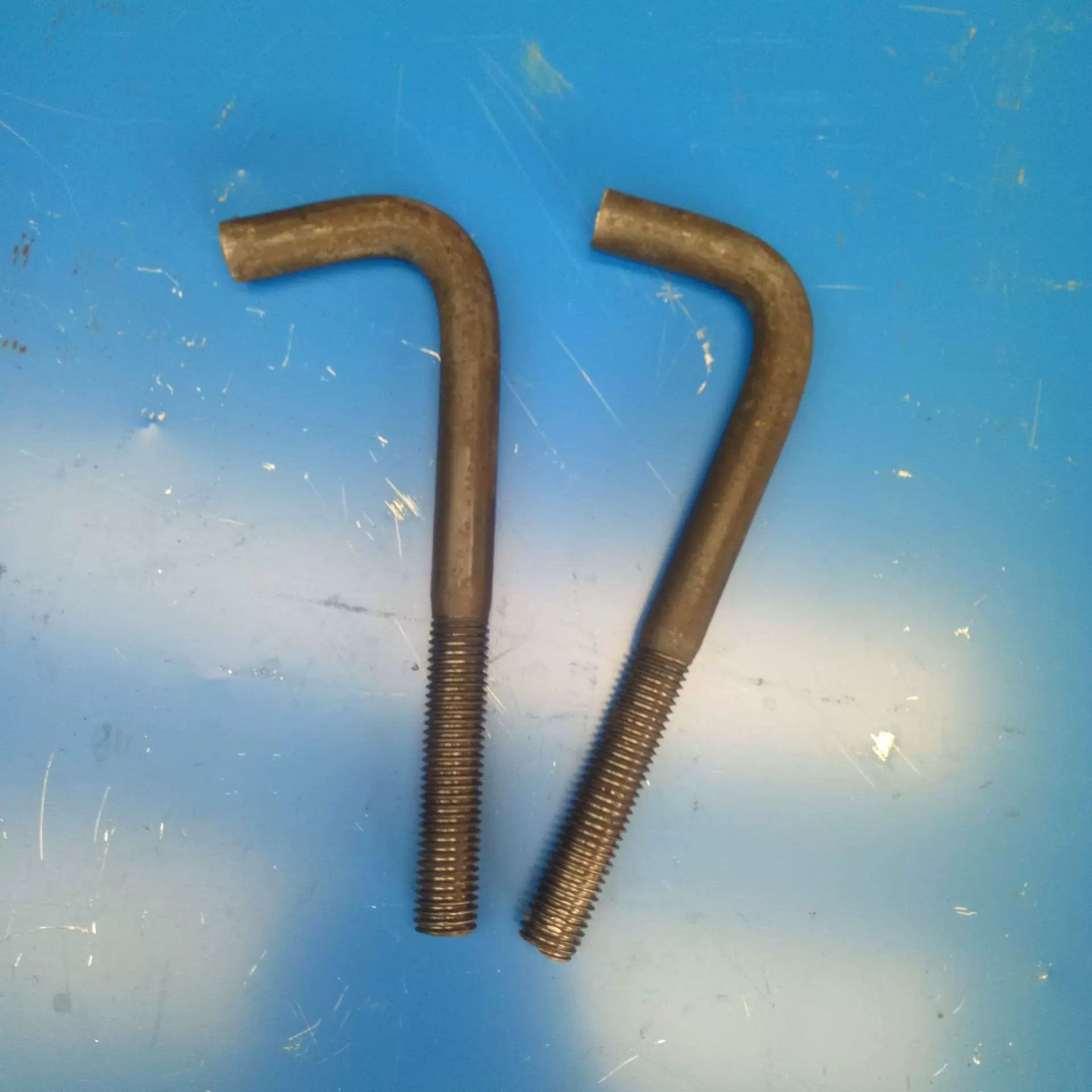 供应L型地脚螺丝 热镀锌钢结构螺栓 加工7字9字预埋锚栓地脚螺栓