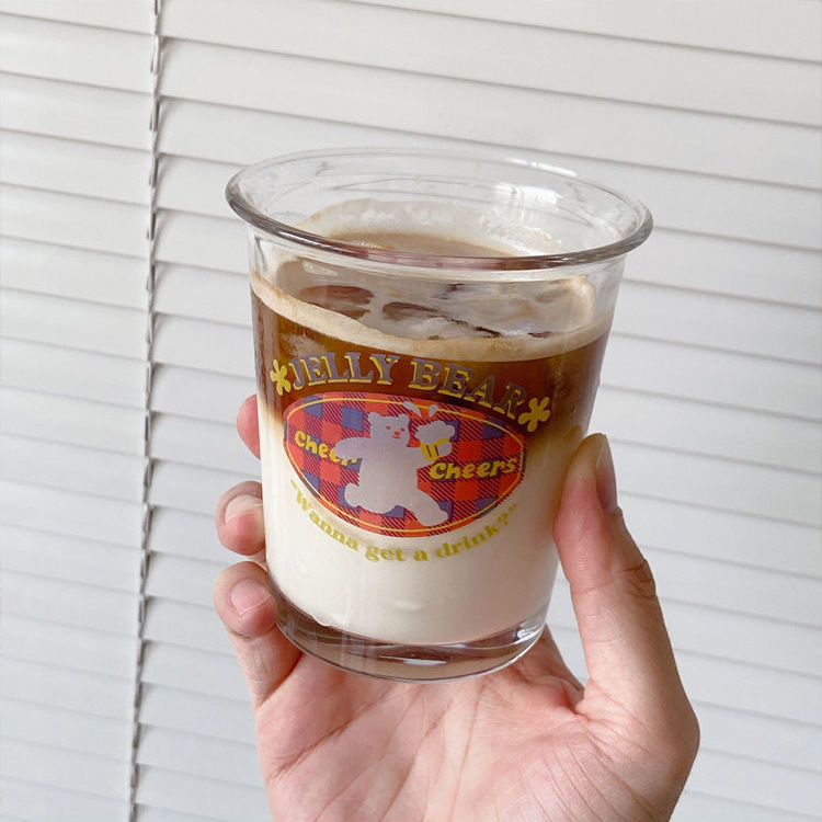 Minimalist Glass Mug For Breakfast Coffee And Cold Brew Drinks_voghion.com