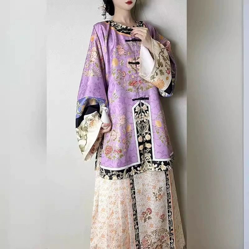 Античная куртка династии Цин и Хань, вышивка Хань и мир