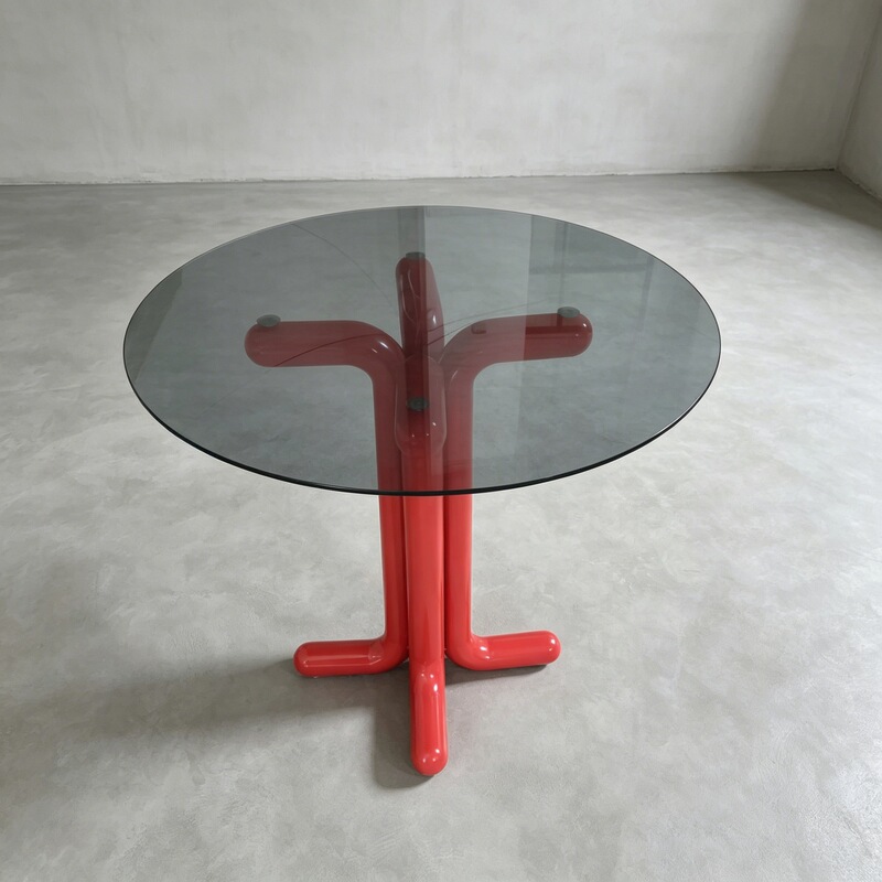 Dopamine Minimalist Tempered Glass Round Dining Table for Home Use, Small Apartment, Vintage Colorful Cafe, Milk Tea Shop Round Table Dopamine Minimalist Tempered Glass Round Dining Table for Home Use, Small Apartment, Vintage Colorful Cafe, Milk Tea Shop Round Table