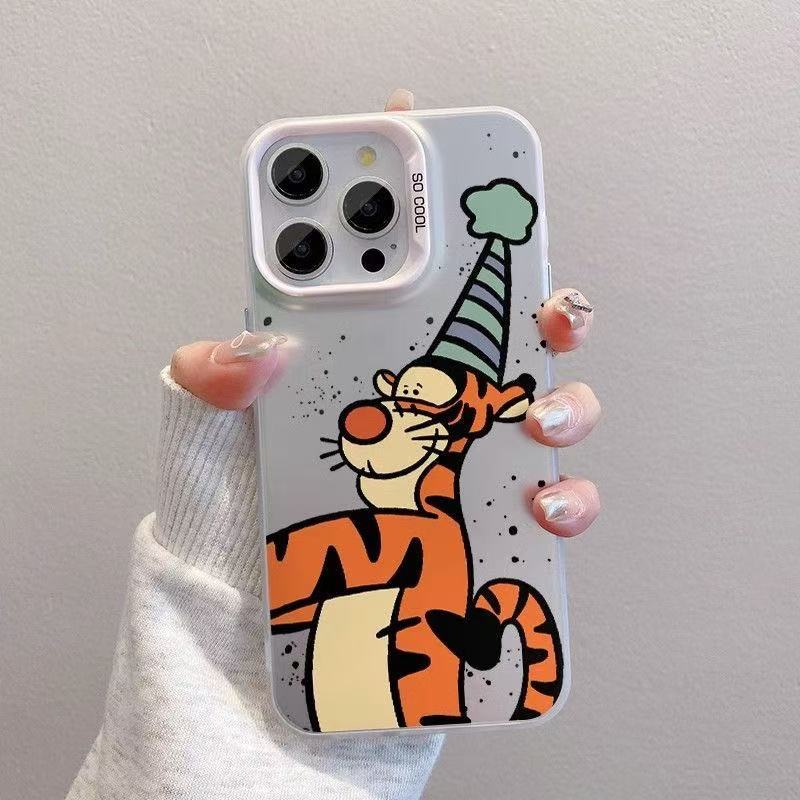 El nuevo Tigger es adecuado para la carcasa del teléfono iphone16 Apple 15promax/14 anti-caída 13pro12 Europa y América 11
