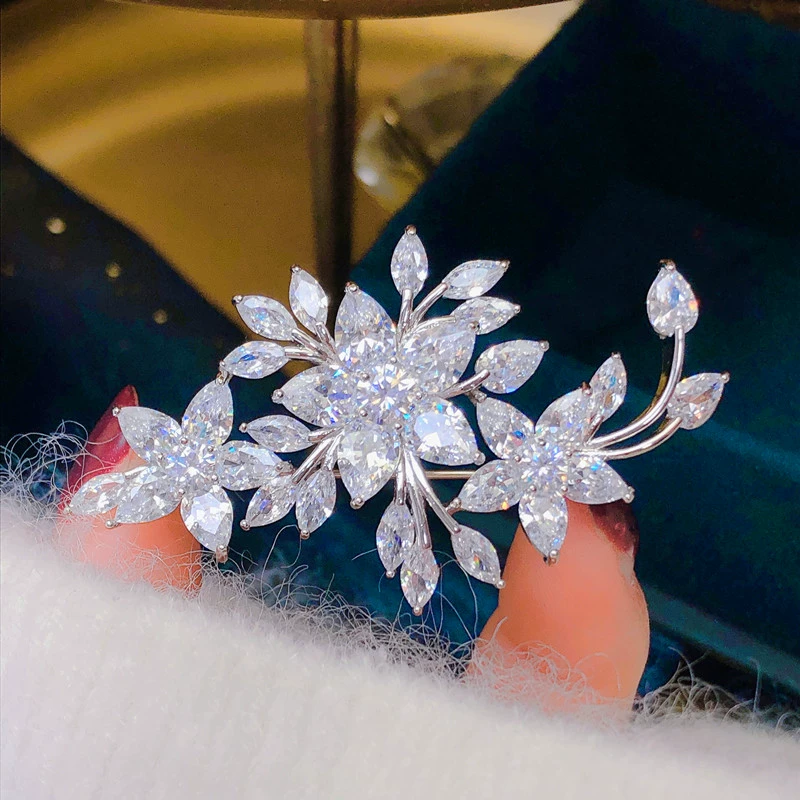 Брошь с zircon лейпелем, костюмная куртка высокого класса, булавка, аксессуары, микроинкрустация, Южная Корея, простой и элегантный дизайн