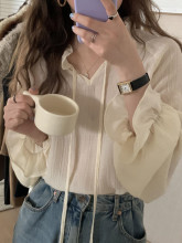 HEYGIRL黑哥 韩版宽松气质雪纺打底衫女 洋气显瘦内搭上衣2022冬