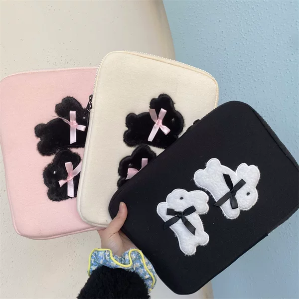 Ins Cute Bunny Laptop Bag iPad Tablet Bag 11/ 13inch Inner Storage Bag Portable and Lightweight