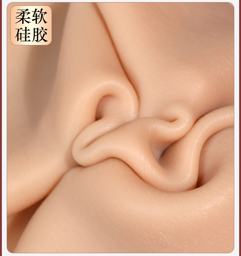 Silicone Cross-Dressing Prosthetic Breast Forms, Skin-Tone F-Cup Wearable Fake Breasts — detail image 16