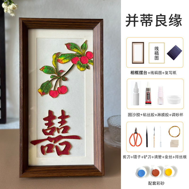 结婚礼物手工自制diy掐丝珐琅盘新婚订婚送新人新娘闺蜜摆件礼品|undefined