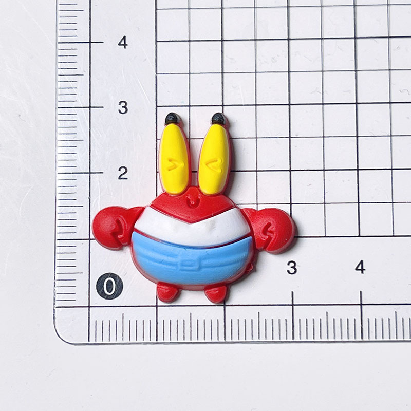 Esponja de dibujos animados bebé Paida estrella PVC flexible pegamento accesorios DIY horquilla Anillo del pelo zapatos agujero grande del vientre taza joyería parche