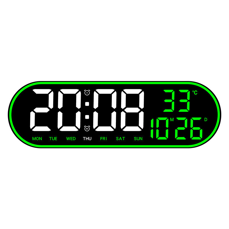 Reloj multifuncional simple sala de estar reloj de pared decoración doméstica reloj electrónico digital reloj silencioso reloj despertador multi-grupos 8021