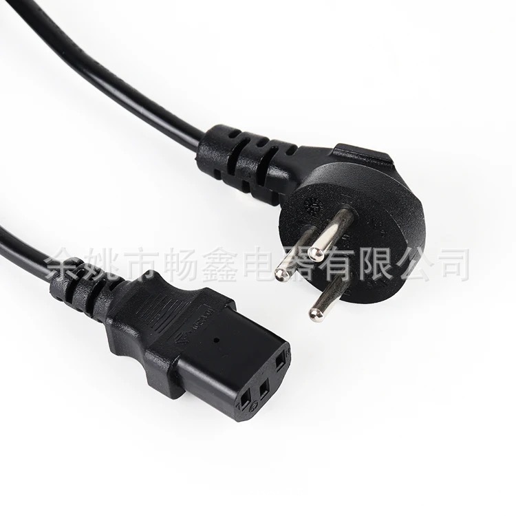 三插头电源连接线 品字尾梅花尾 欧规 标准电线 家用电器 新能源