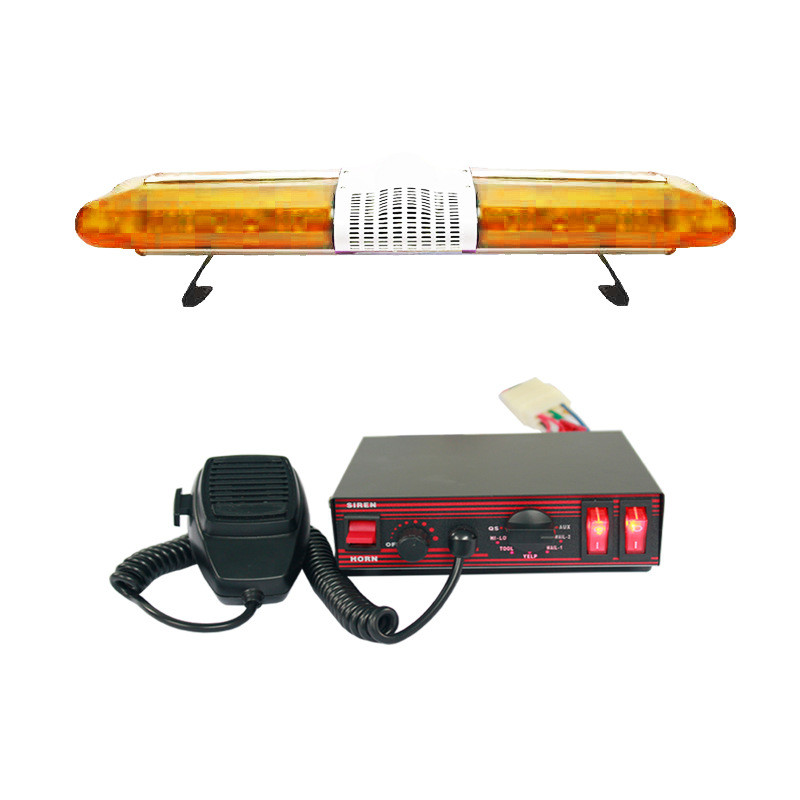 High-power LED long-row warning light strobe light 1.05m flashing signal light + horn + siren JH200E