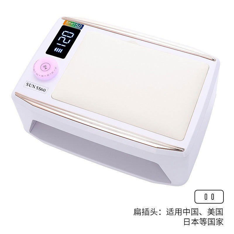300W de alta potencia de la lámpara de manicuras de 6 velocidades de tiempo de manicuras de la lámpara de horneado desmontable almohada de mano para usar luz de terapia de uñas transfronteriza