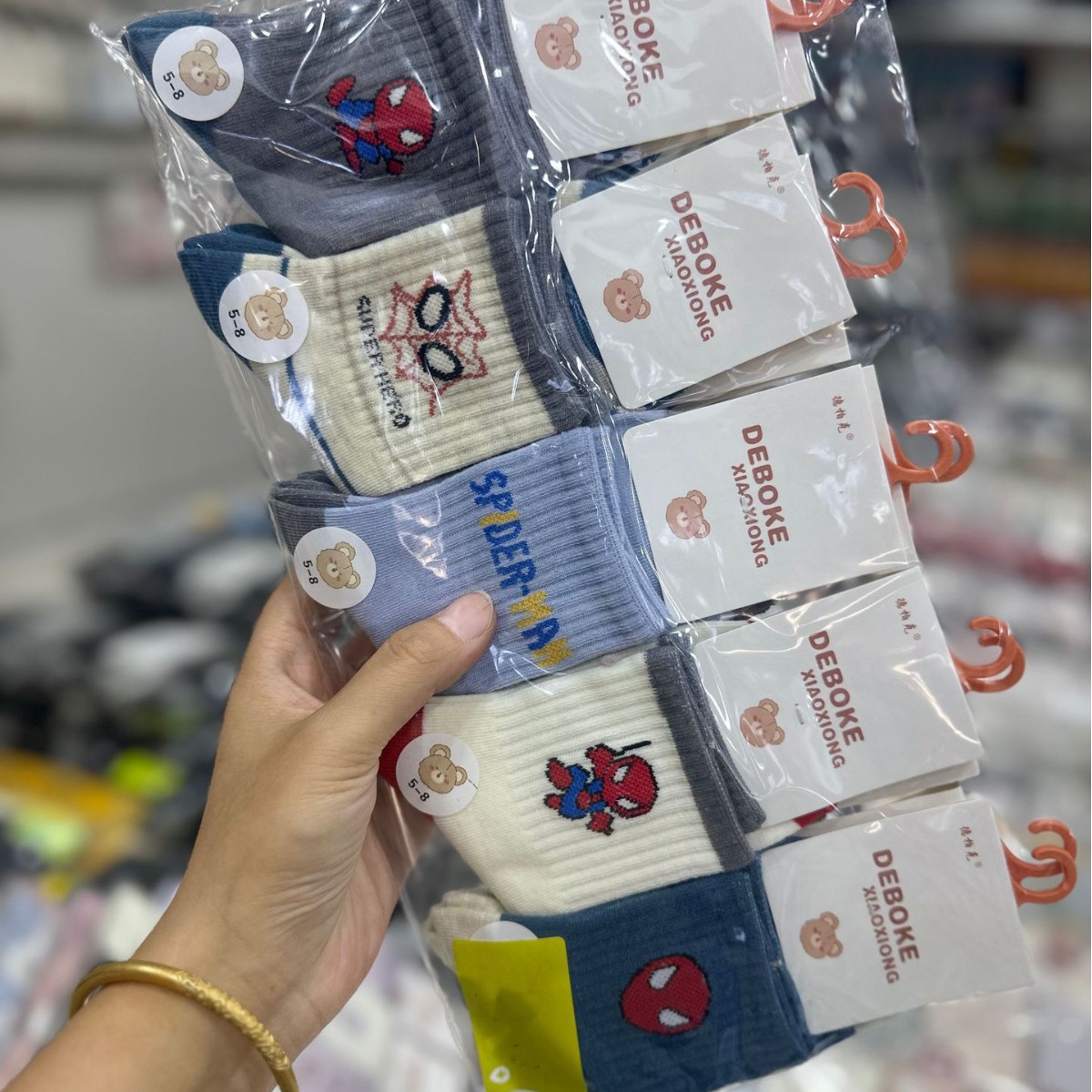 德伯克袜子儿童运动学生袜子卡通动画秋冬款高腰加厚小孩棉童袜子