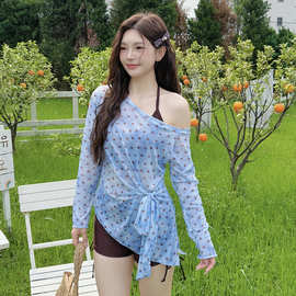 游泳衣女2026年新款分体三件套胖mm大码遮肉显瘦韩国ins风泡温泉