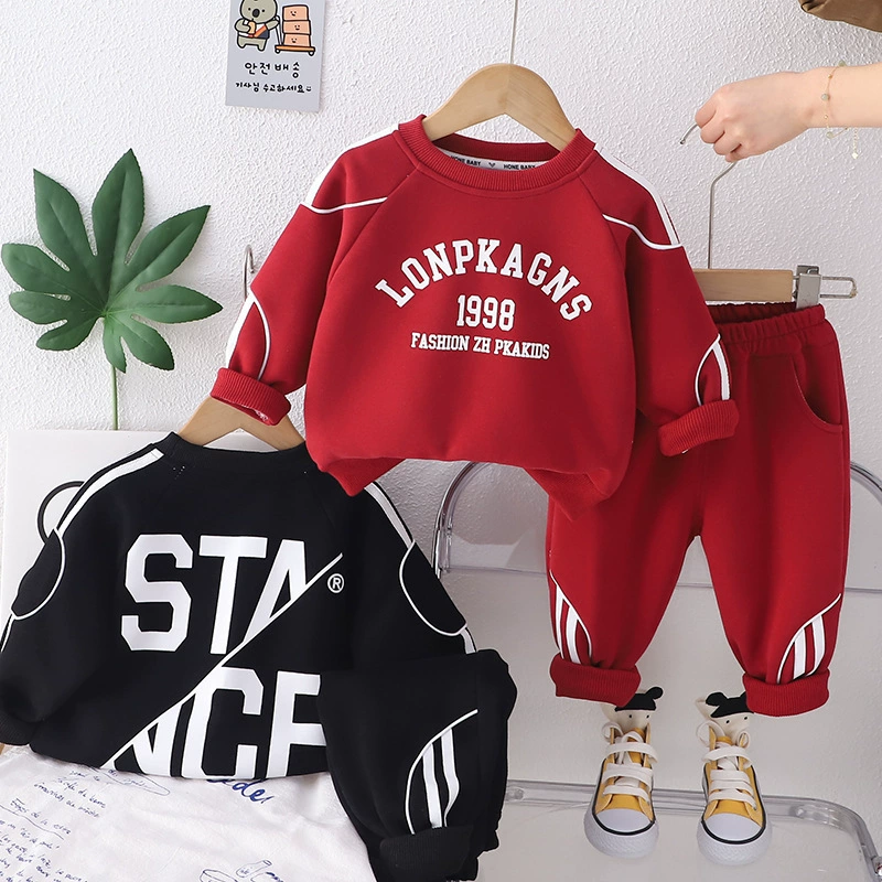 Chinese Boys Autumn and Winter Outfit Set