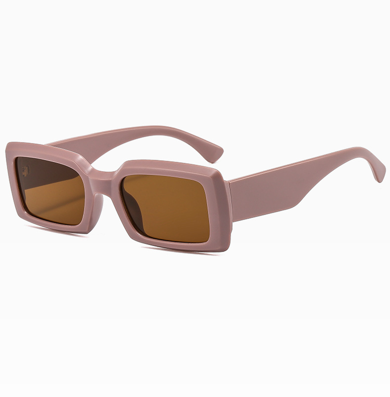 European And American New Rectangular Trendy Plain Sunglasses Hip-hop Sunglasses display picture 6