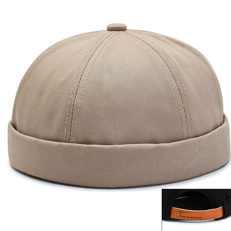 Landlord hat cotton beanie, solid spring–autumn brimless cap, one size adjustable 56–58 cm