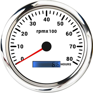 110mm Avtomobil və Qayıqlar Üçün Universal Taxometr, 12V 24V Benzin və Dizel Mühərriki Taxometr