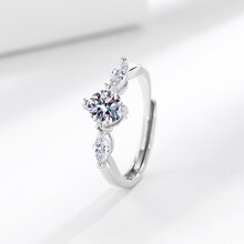 直播供货轻奢个性小众设计高级感宝石仿纯银戒指女ins手饰品批发