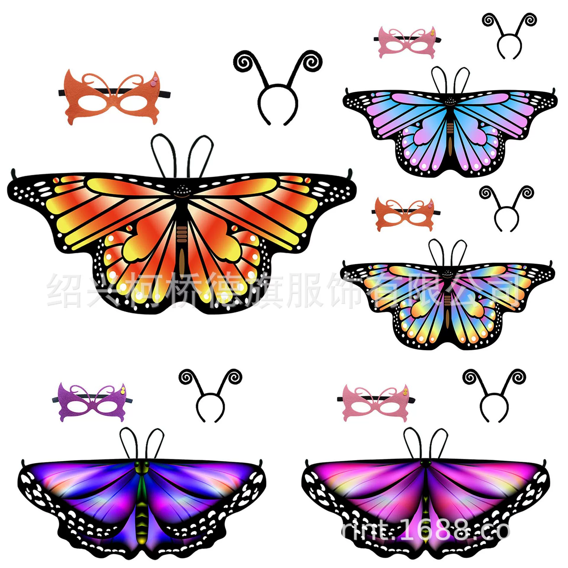 Плащ бабочки Трансграничный плащ на Хэллоуин Дети Маленькое украшение в виде бабочки Детский шелковый шарф с бабочкой Шаль Праздничное платье