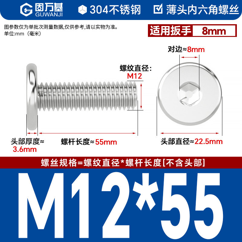 304 M12*55