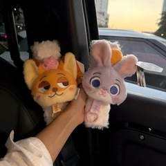 正規版狂った動物城自動車シートベルト肩カバージュディニックぬいぐるみかわいい人形プレゼント