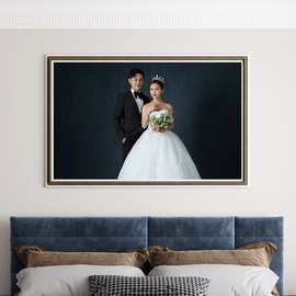 冲印婚纱照相框放大挂墙洗照片加全家福相片打印主床头结婚照制作