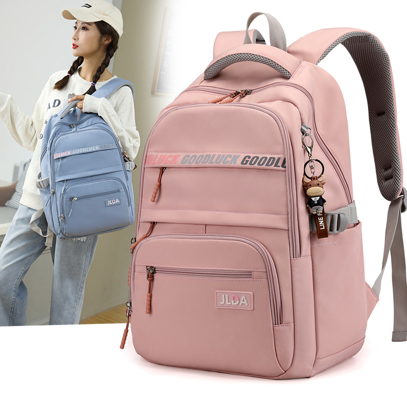 Mochila simple estudiante de escuela secundaria de las niñas mochila de gran capacidad casual nuevo ligero estudiante de secundaria campus mochila chica