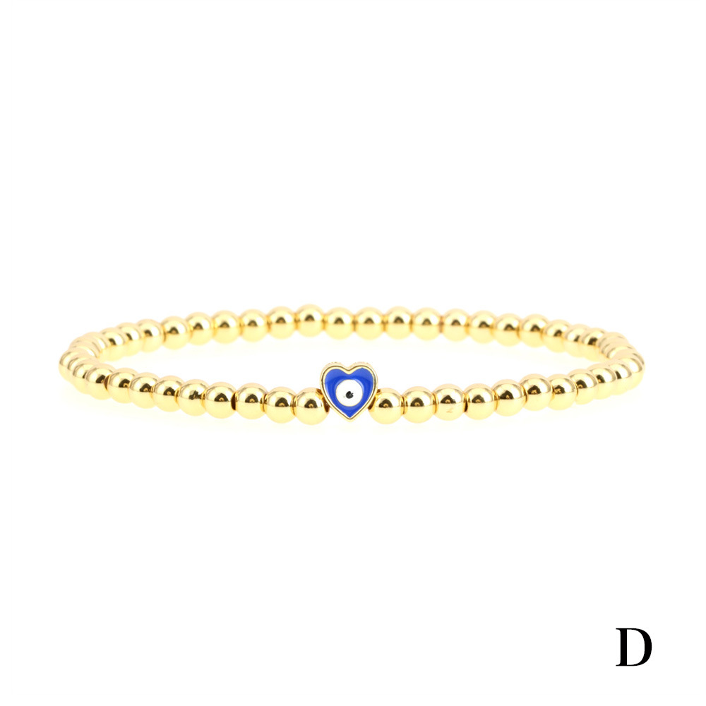 Fashion Heart Shape Copper Enamel Bracelets 1 Piece