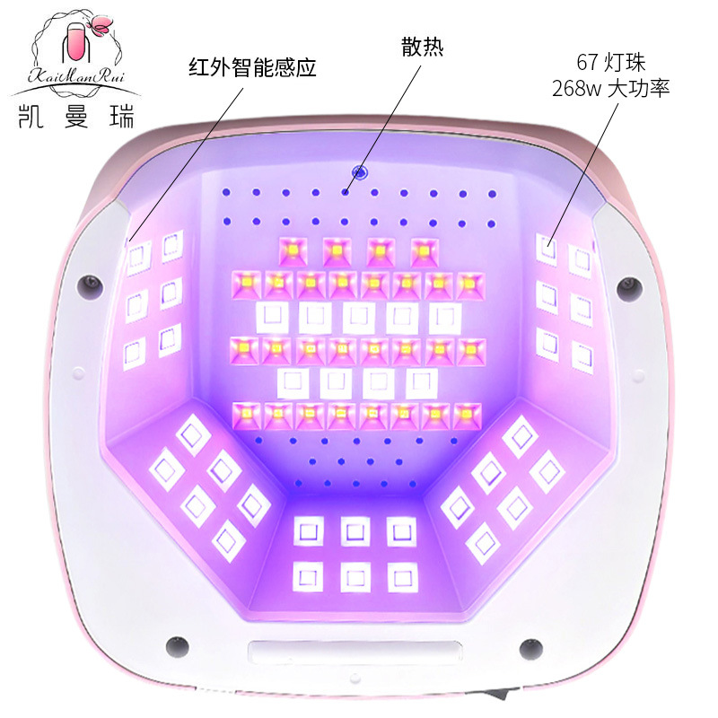 Lámpara de manicura de almacenamiento de doble fuente de luz inteligente de manicura de secado rápido UV doble fuente de luz de diamante de manicura de luz de larga duración