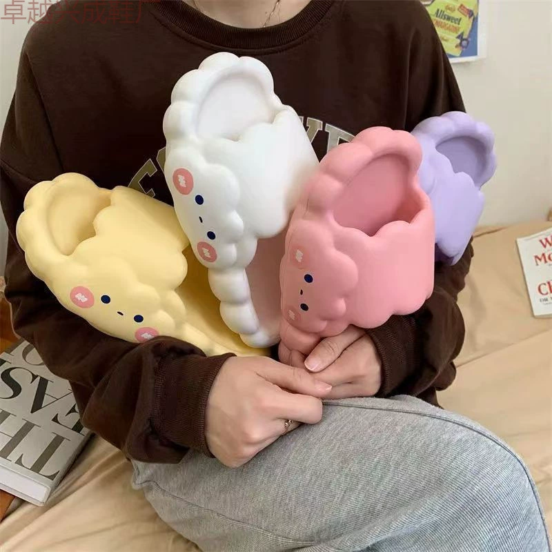 Супер мягкое чувство фекалий новое чувство фекалий летние тапочки женские внутренние и наружные дома нескользящие мягкие лица