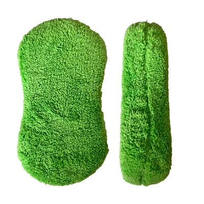 Car cleaning tools, Coral Velvet Sponge Block 8-Shaped - green-double-sided-coral-velvet-8-figure-sponge-block-23115cm