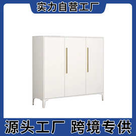新款密码指纹带锁钢制鞋柜入户门口家用防盗室外储物柜钢制收纳柜
