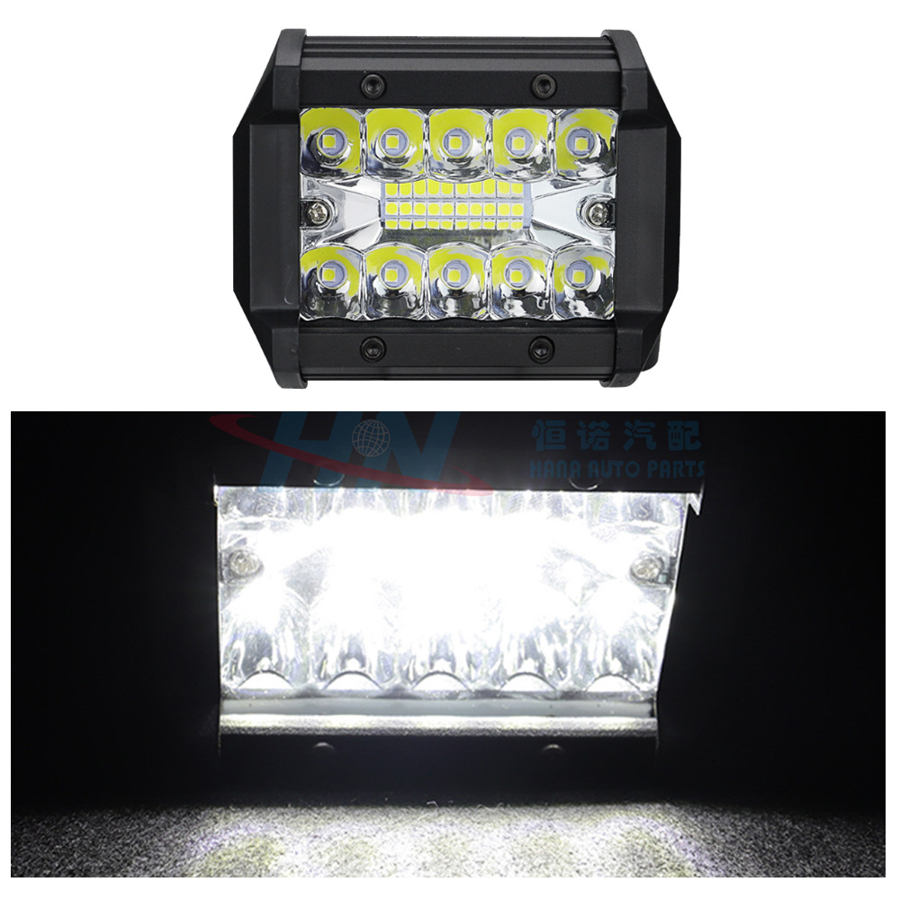 Coche LED luz de trabajo nuevo de tres ojos 4 pulgadas 20LED 60W vehículo todoterreno proyector modificado
